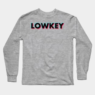 LowKey Glitch Black Long Sleeve T-Shirt